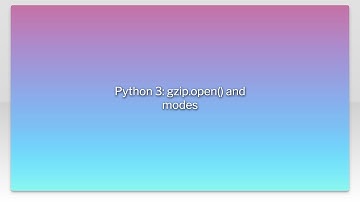 Python 3: gzip.open() and modes