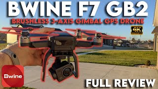 BWINE F7 GB2 4K Brushless 3-axis Gimbal GPS Drone 3KM Range | Full Review screenshot 5