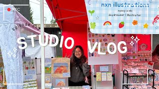 studio vlog: ep01 | prepping for art events, product unboxing, &amp; nct dream &amp; twice concert
