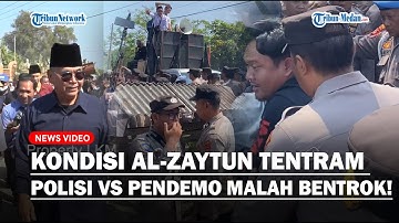 Demo Geruduk Ponpes Al-Zaytun Ricuh, Massa dan Polisi Saling Dorong, Ada Warga yang Diamankan!