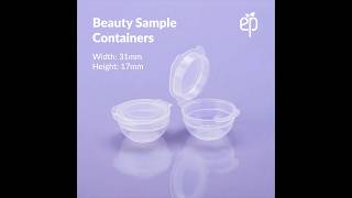 Cosmetic Sample Containers for Creams, Foundations, Serums - Hinged Lid