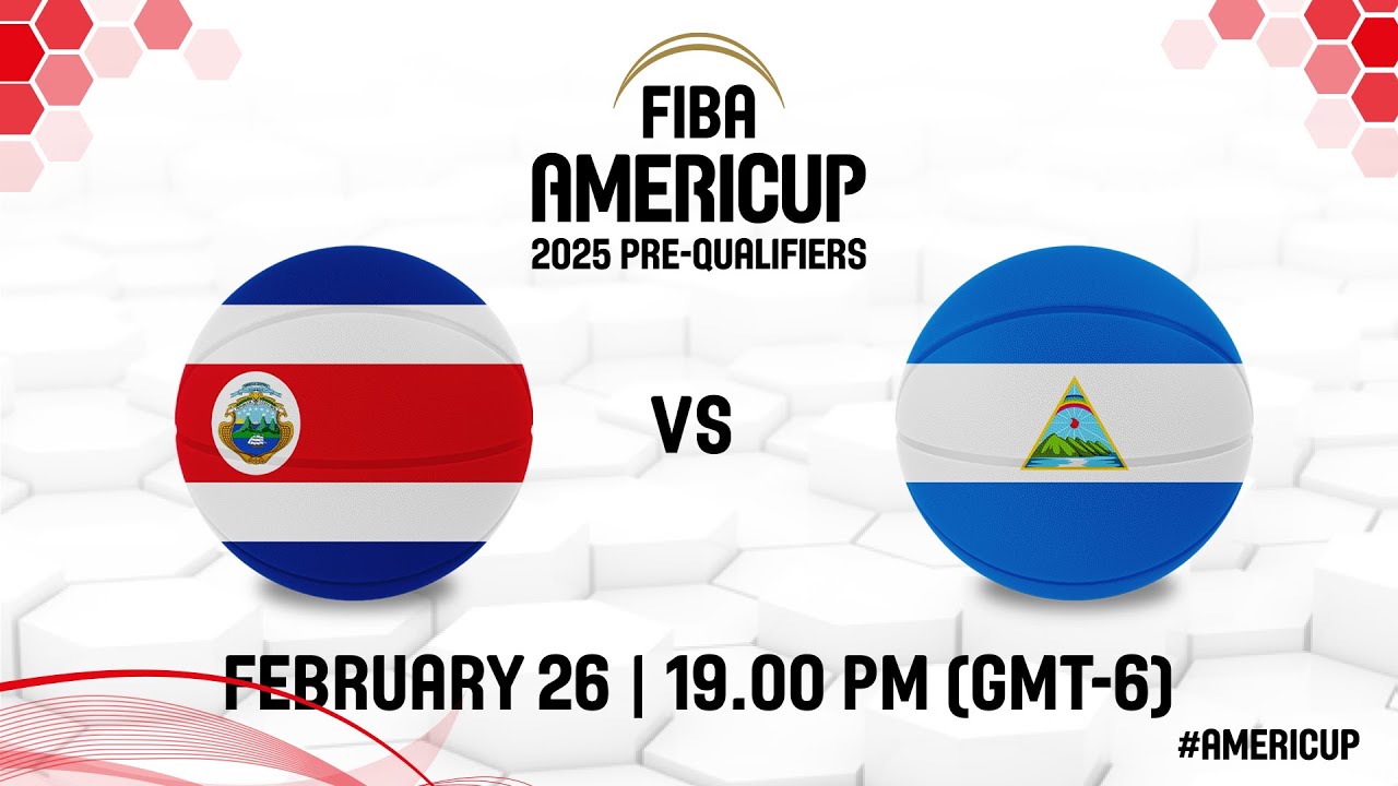 Costa Rica v Nicaragua | Full Basketball Game | FIBA AmeriCup 2025 Central American Pre