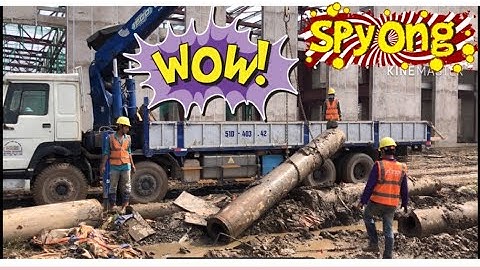 Xe cẩu cẩu cọc bê tông siêu to siêu khổng lồ ( concrete pile crane )