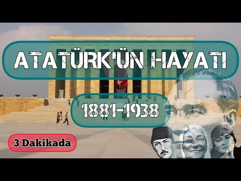 ATATÜRK'ÜN HAYATI | 3 Dakikada Kısa Anlatım | Ailesi, okulları... #atatürk #atatürküanma #ataturk