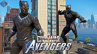 Marvel's Avengers Game - Black Panther MCU Civil War Suit Free Roam Gameplay! [4K 60fps]