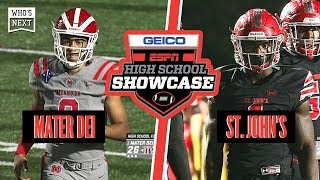 Mater Dei (CA) vs. St. John's College (DC) Football - ESPN Broadcast Highlights
