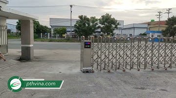 Công trình lắp cổng xếp không ray tại KCN Phúc Long - PTH Vina