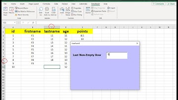 VBA - User Form: How to get value last non Empty Row in Column  - Excel vba code