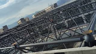 Our steel space frame structure adopts high-strength bolted spherical nodes and steel pipes. 