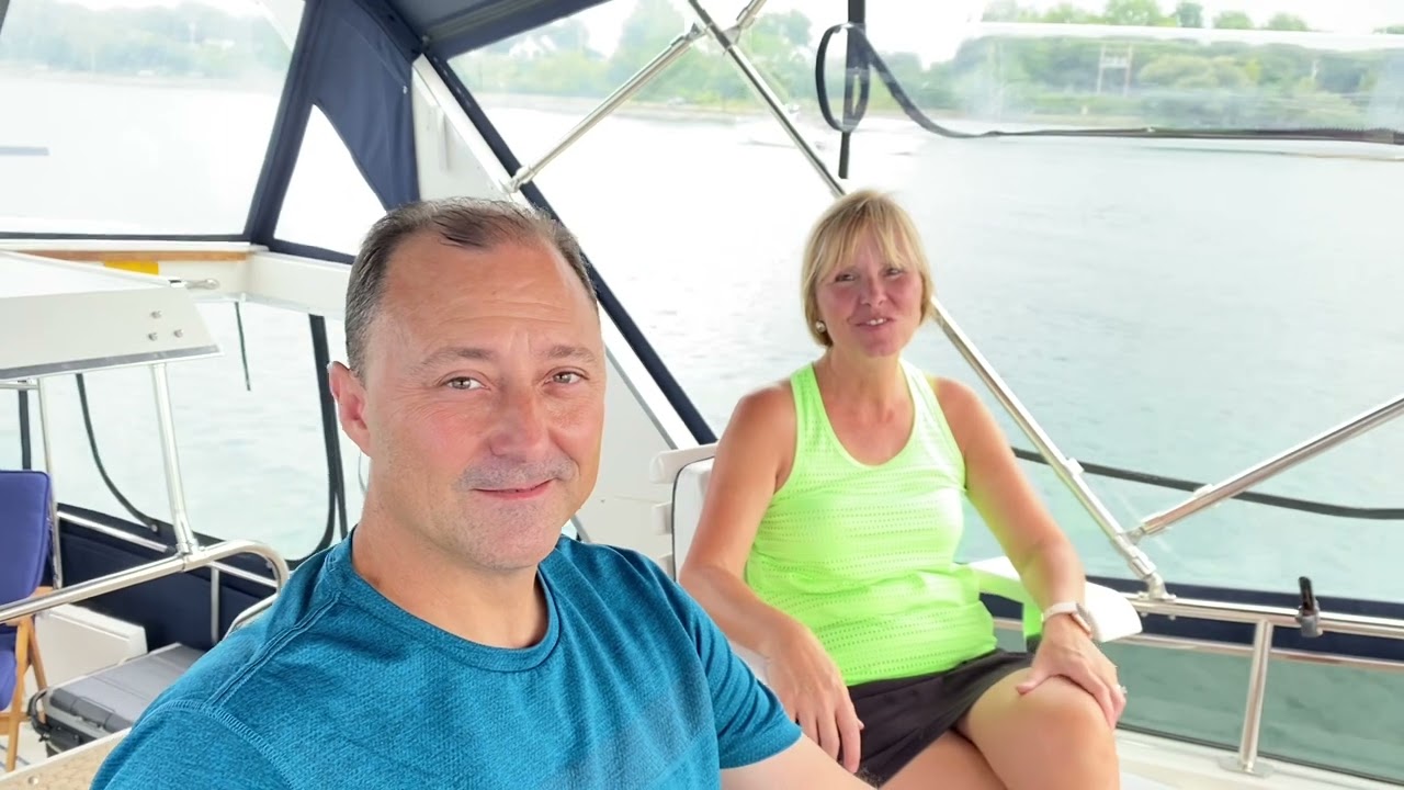 D12 Tollycraft delivery out of the Erie Canal we make it all Erie City Pennsylvania big seas