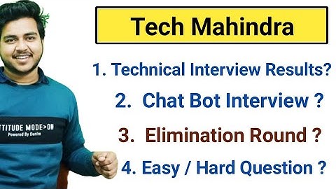 Tech Mahindra Chat bot Technical Interview 2022 | Last Round ? | Elimination Round |