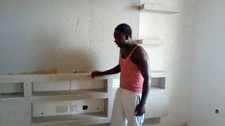 Fundi akielezea kuhusu TV wall ya gypsum board design