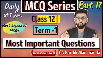 MCQs practice | Assertion & Reason Based | Class 12 | Partnership | Class 12 | Term-1 | Boards