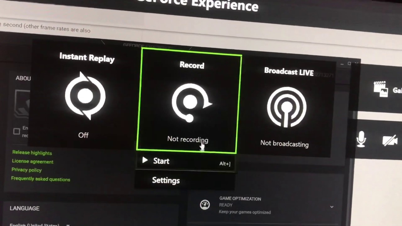 geforce experience recording