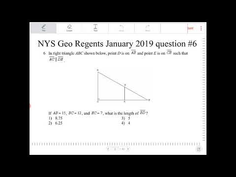 NYS Geometry Regents January 2019 Question 6 - YouTube