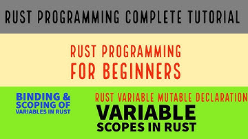 Rust Programming Complete Tutorial For Beginners|RUST Variable Binding & Scoping |Part:5