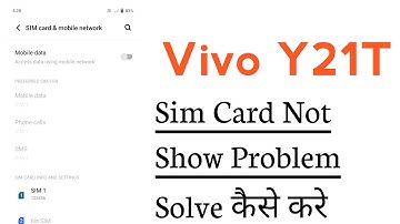 Vivo Y21T Sim Card Not Showing Problem Solve