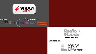 WKAQ-AM/WUKQ-AM/WYEL (ID) (WKAQ 580)/WAQI (ID) (Radio Mambi 710 AM) 