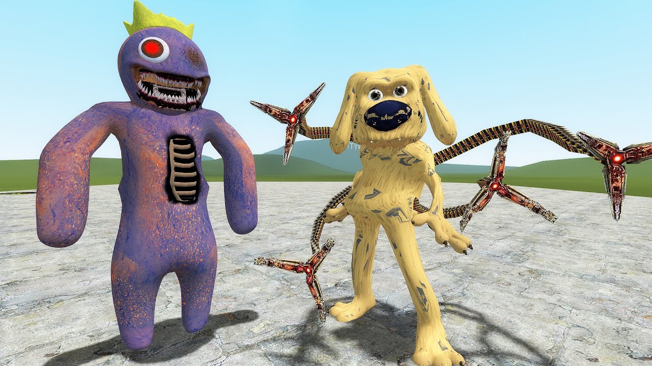 Nightmarish rainbow friends vs Talking ben in garry's mod