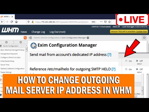 [?LIVE] How to change outgoing mail server IP address in WHM root?