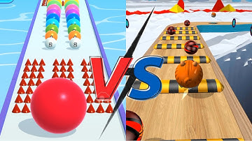 Ball Run 2048 Vs Going Ball All Levels Gameplay Android iOS Walkthrough 3DG209