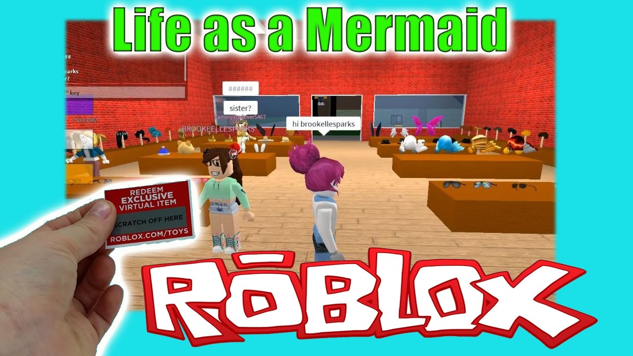 Enter Roblox Virtual Item Codes And Lets Play Life As A Mermaid Inspired By Cookie Swirl C Youtube - roblox mermaid toy