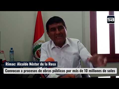 Rímac: Alcalde Néstor de la Rosa convoca procesos de obras públicas por más de 10 millones de soles