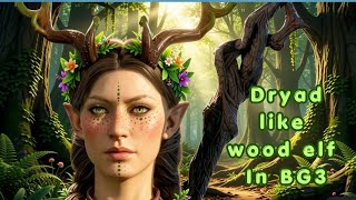 BG3 – Cléa, Dryad-Style Elf (Wood Elf Druid) – Baldur’s Gate 3 Character Creation