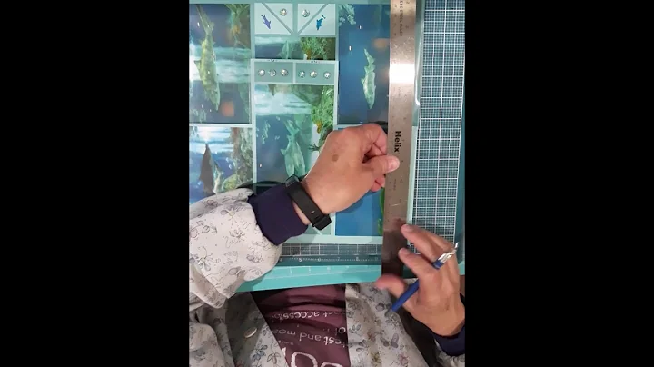 Cutting the page protector for the Patchwork Scrapbook Page