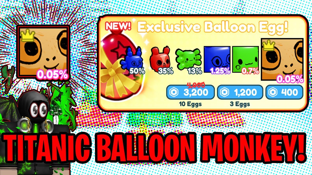 🤑 I Went BROKE Hatching For TITANIC BALLOON MONKEY In Pet Simulator X! 🤑