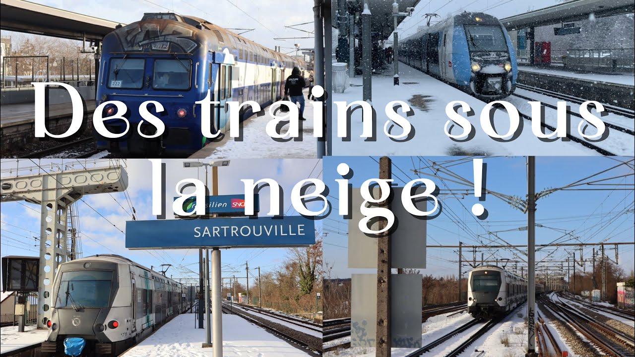 Des trains sous la neige ! (RER, Transilien)