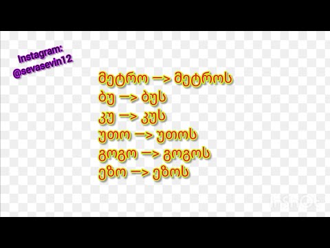 (Gürcü Dili - A2) Dərs 2 | ნათესაობითი ბრუნვა