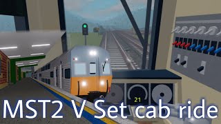 MST2 4 car V set cab ride | Mooney Mooney - Central