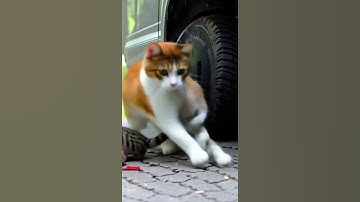 A cat save the another cat #cat #viral #trending