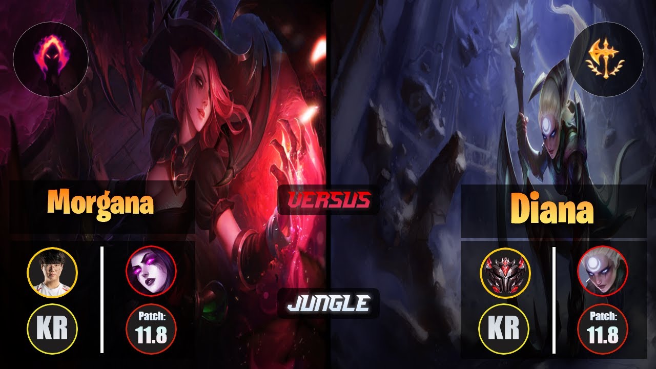 Haru MORGANA (Jungle) [Dark Harvest] VS DIANA - Grandmaster KR Patch 11.8