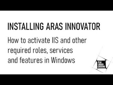 Install Aras Innovator - How to activate and IIS and other required roles, services and features