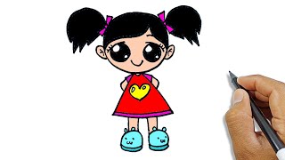 how do you draw a cartoon girl so easy simple drawings for beginners