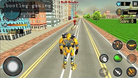 Bee Robot Car Transformation Game - Robot Car Games - Android Gameplay