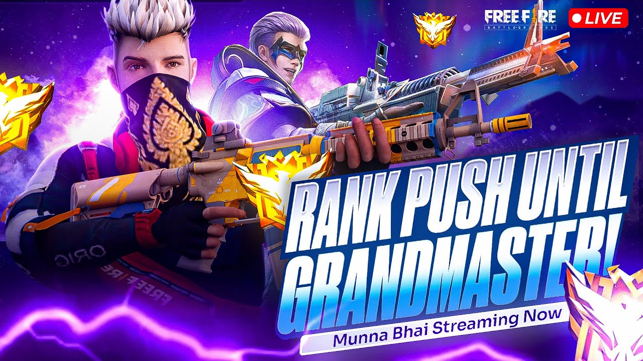 Grandmaster Live Rank Push Free Fire Telugu - Munna Bhai is Live ...
