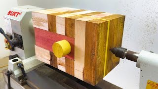 Amazing Woodturning ART-Carpenter Turns Recycled Wood Into Perfect Trum Craft Tips From Stained Wood