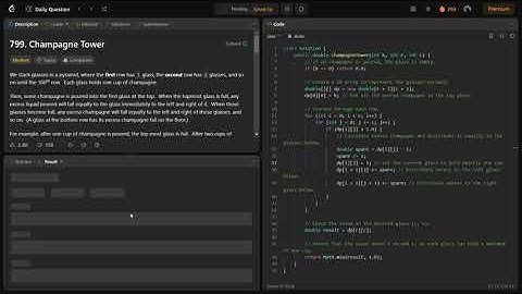 799 Champagne Tower | Daily LeetCode Challenge With Leet Logics | Dynamic Programming | Explanation