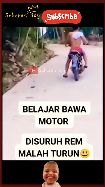 video lucu TUKIMIN belajar motor disuruh rem malah turun #shortslucu #motor #videolucu