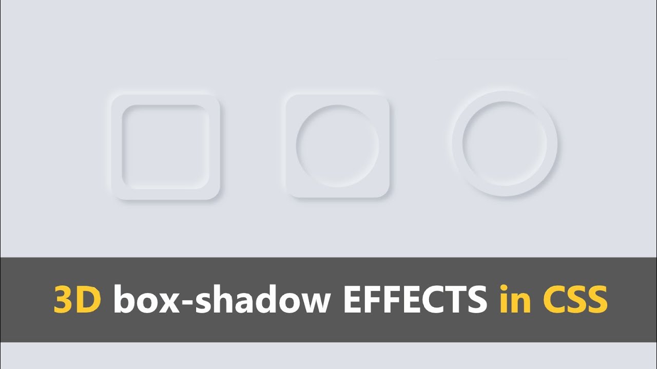 3D Box Shadow Effects in CSS - YouTube