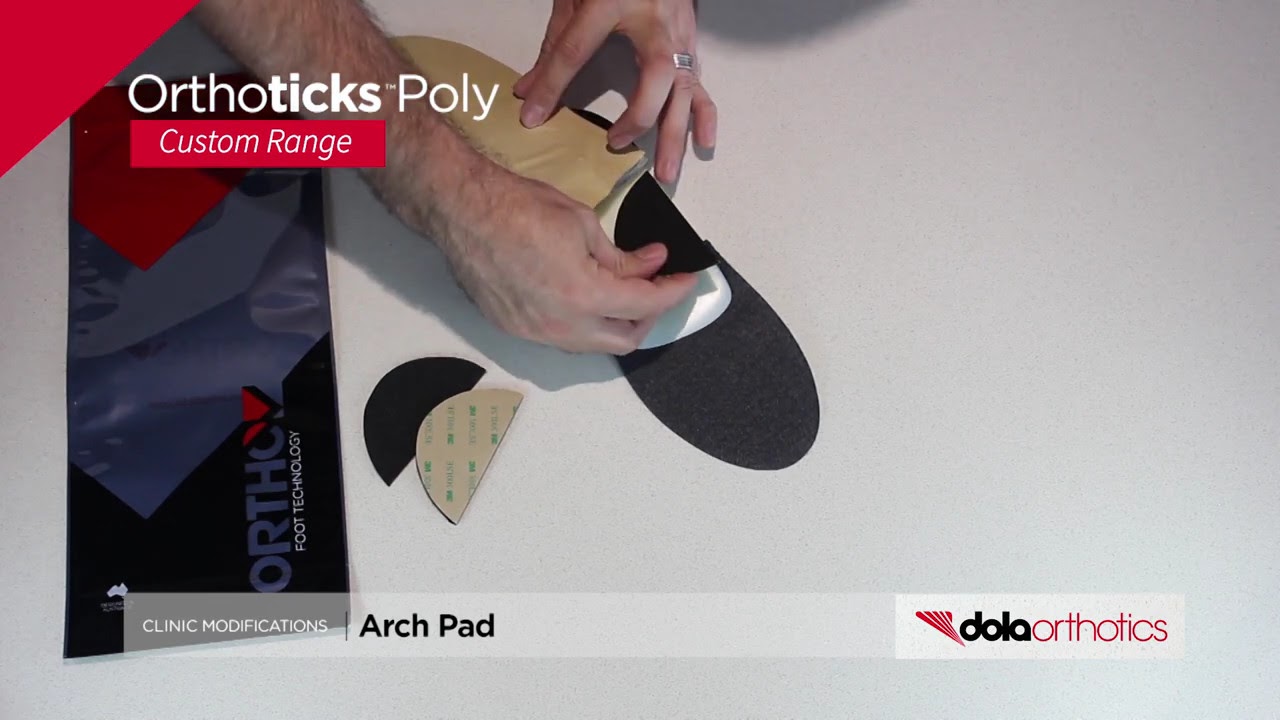 DOLA Orthoticks Poly:: Customisations - Medial Arch Pads - YouTube