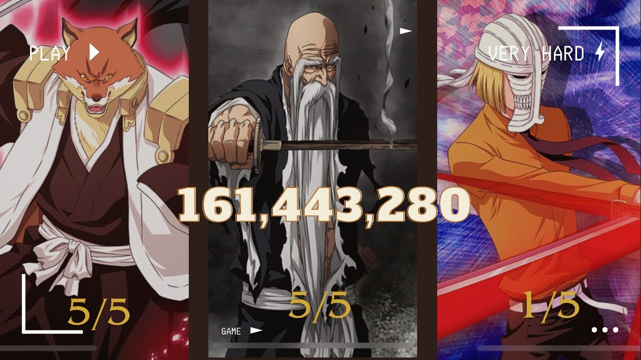 Bleach Brave souls|Very Hard guild quest|hollow melee 161,443,280