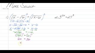 Solving Harder Radical Equations