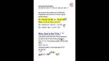 Trick 395 - How to find sum of any 10 Consecutive Natural Numbers with a common difference of 5