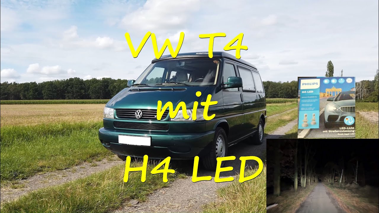 VW T4 mit LED - Philips H4 Ultinon Pro6000 - endlich legal ! mit Probefahrt  