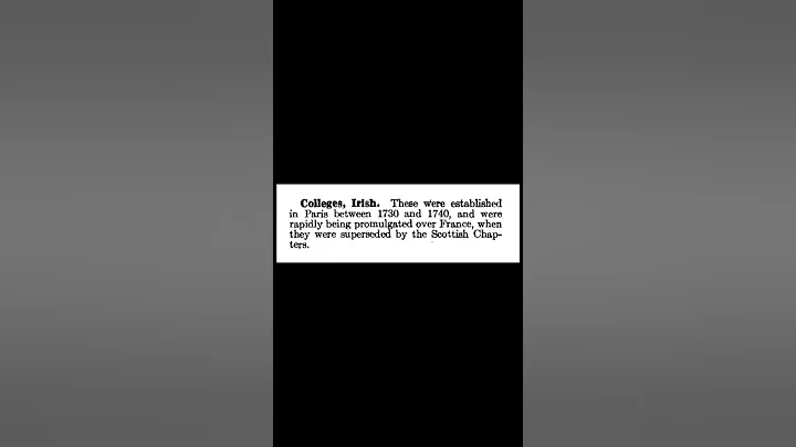 Colleges, Irish: Encyclopedia of Freemasonry By Al...