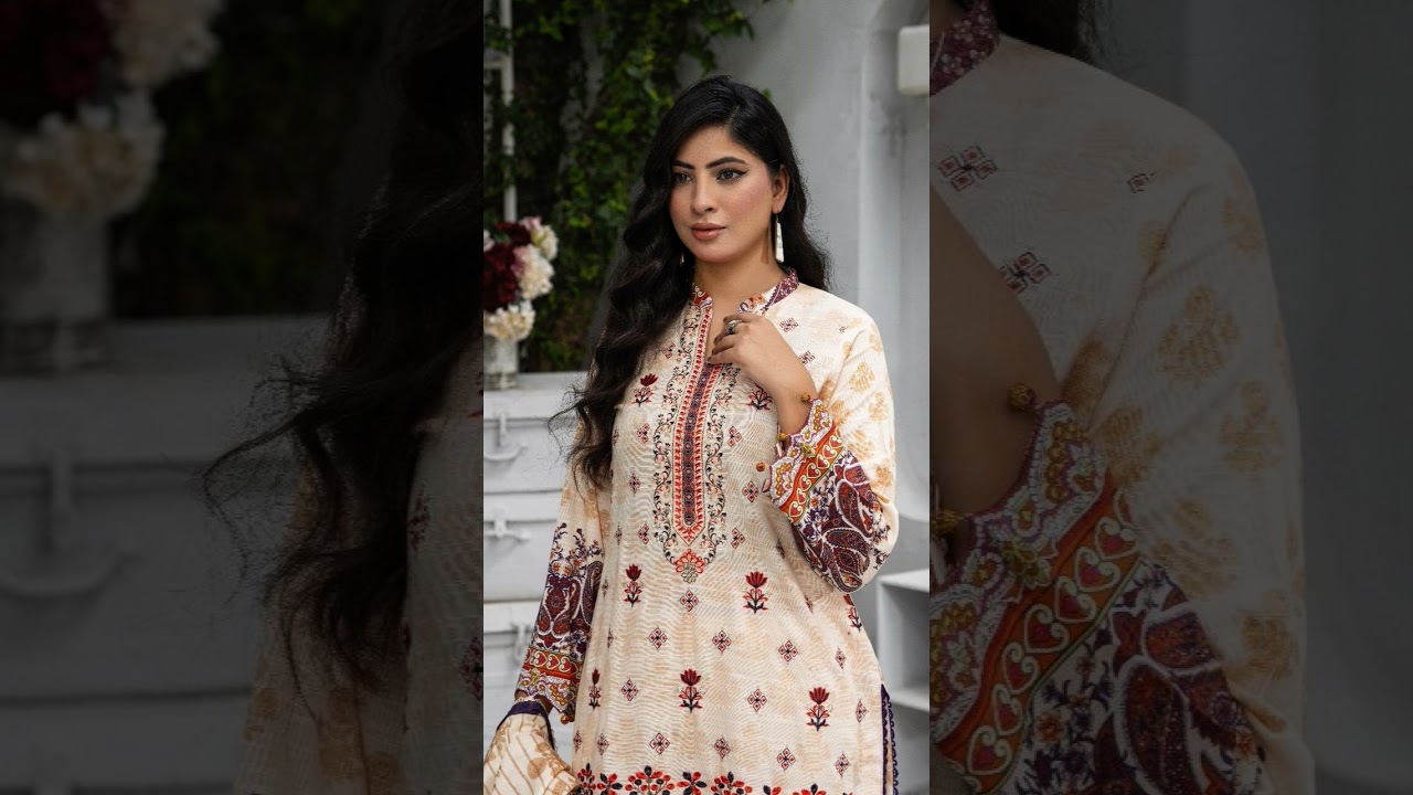 Girl's Unstitched Printed Khaddar Suit 3 Pc for Order Contact on 03447432084